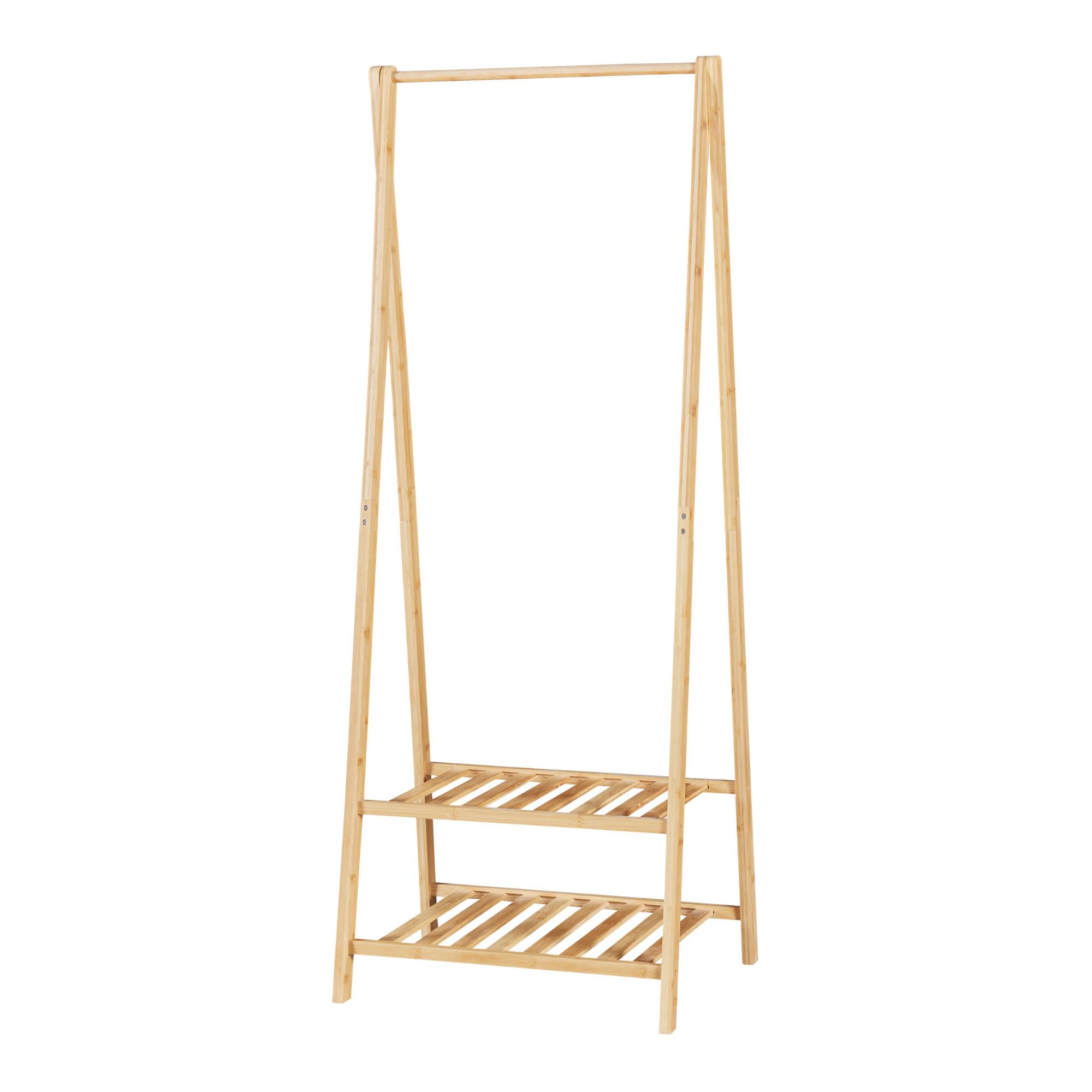 GARDEROBENSTÄNDER Öckerö - Naturfarben, Holz (60/150/40cm) - [en.casa]