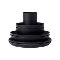 GESCHIRR-SET Silueta Nordic Black 8-tlg. - Schwarz, Kunststoff (2/2/2cm) - Mepal