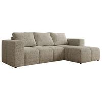 ECKSOFA MONIVA Beige Strukture - Rechts - Beige/Schwarz, Kunststoff/Textil (266/164cm) - MKS