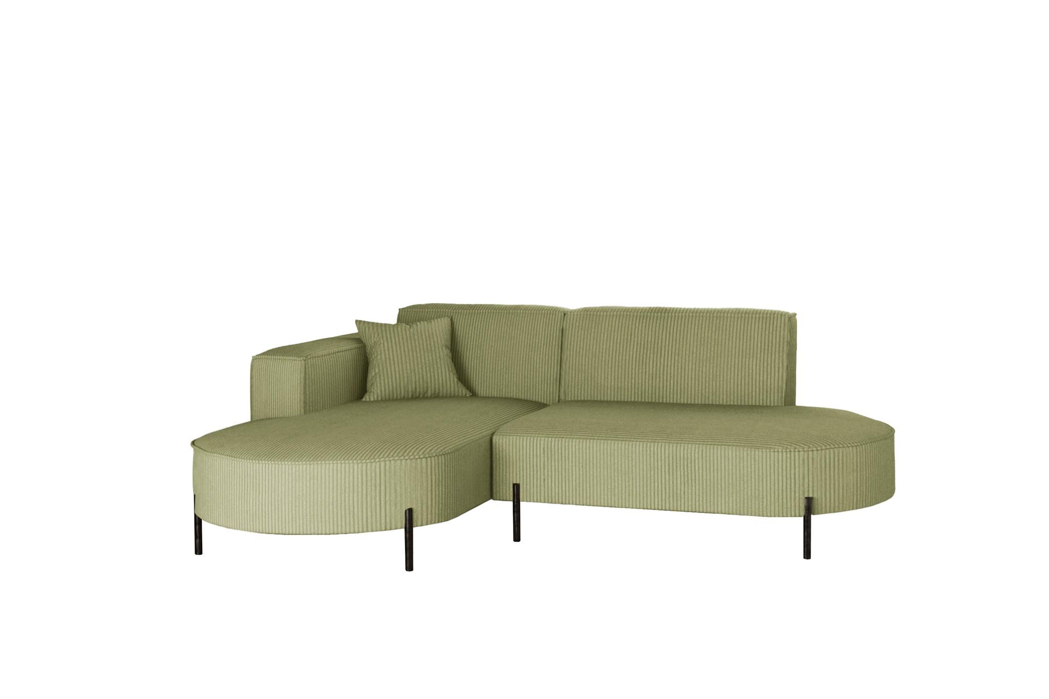 ECKSOFA Valencia Xs - Opal, Holzwerkstoff/Textil (236/165cm) - Fun Möbel