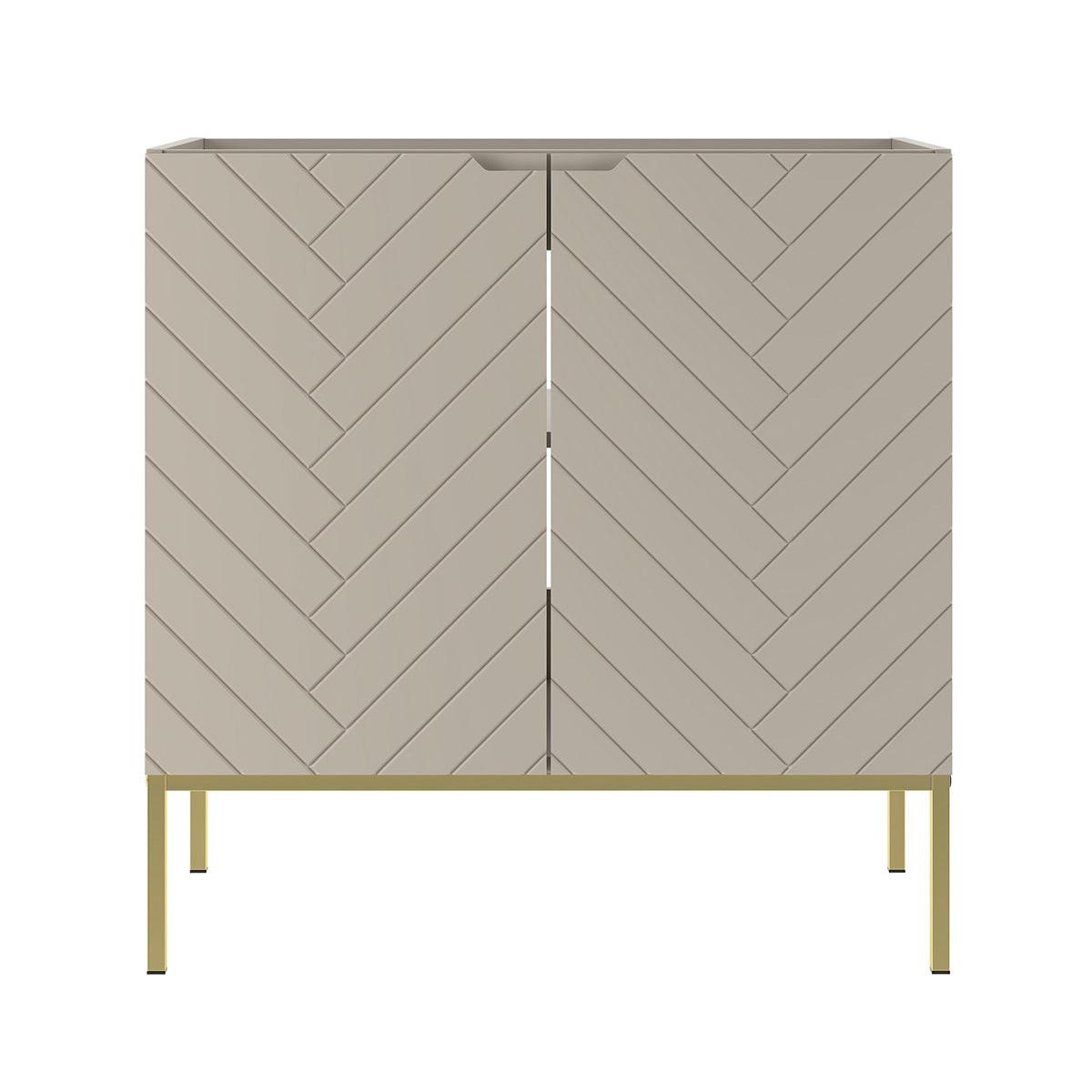 WASCHTISCHUNTERSCHRANK 80cm Daria Kaschmir - Beige, Holzwerkstoff (80/82/45.8cm) - Petits-meubles