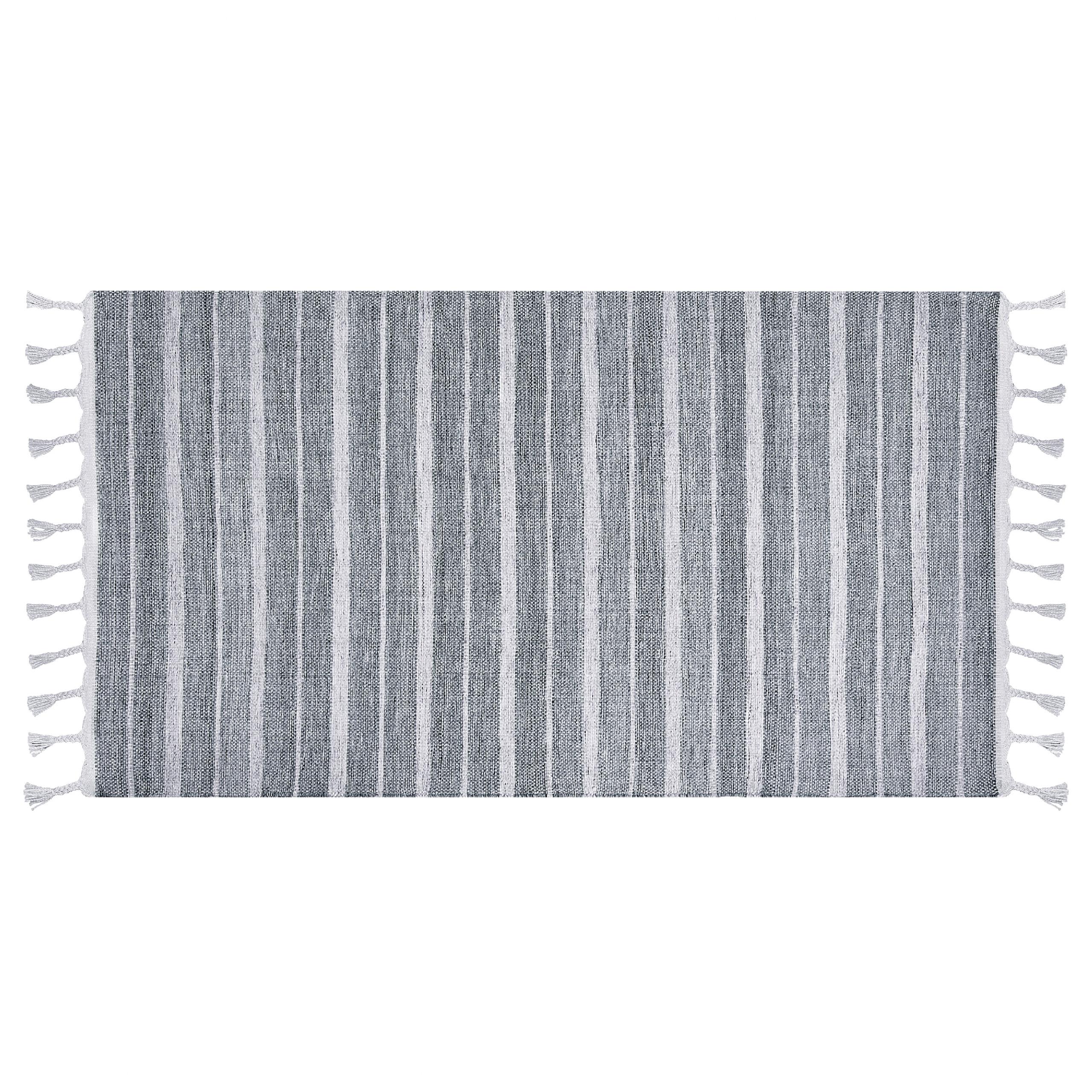 OUTDOOR-TEPPICH Bademli 150/80 cm - Grau, Kunststoff (80/150cm) - Beliani