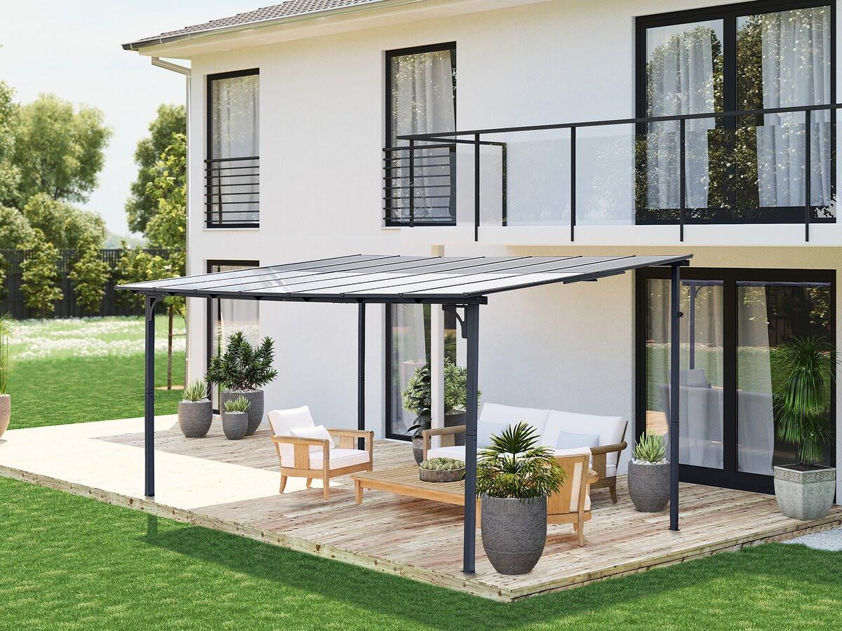 PARTYZELT UND PAVILLON marvin Grau - Grau, Metall (298/243/423cm) - Habitat Garten