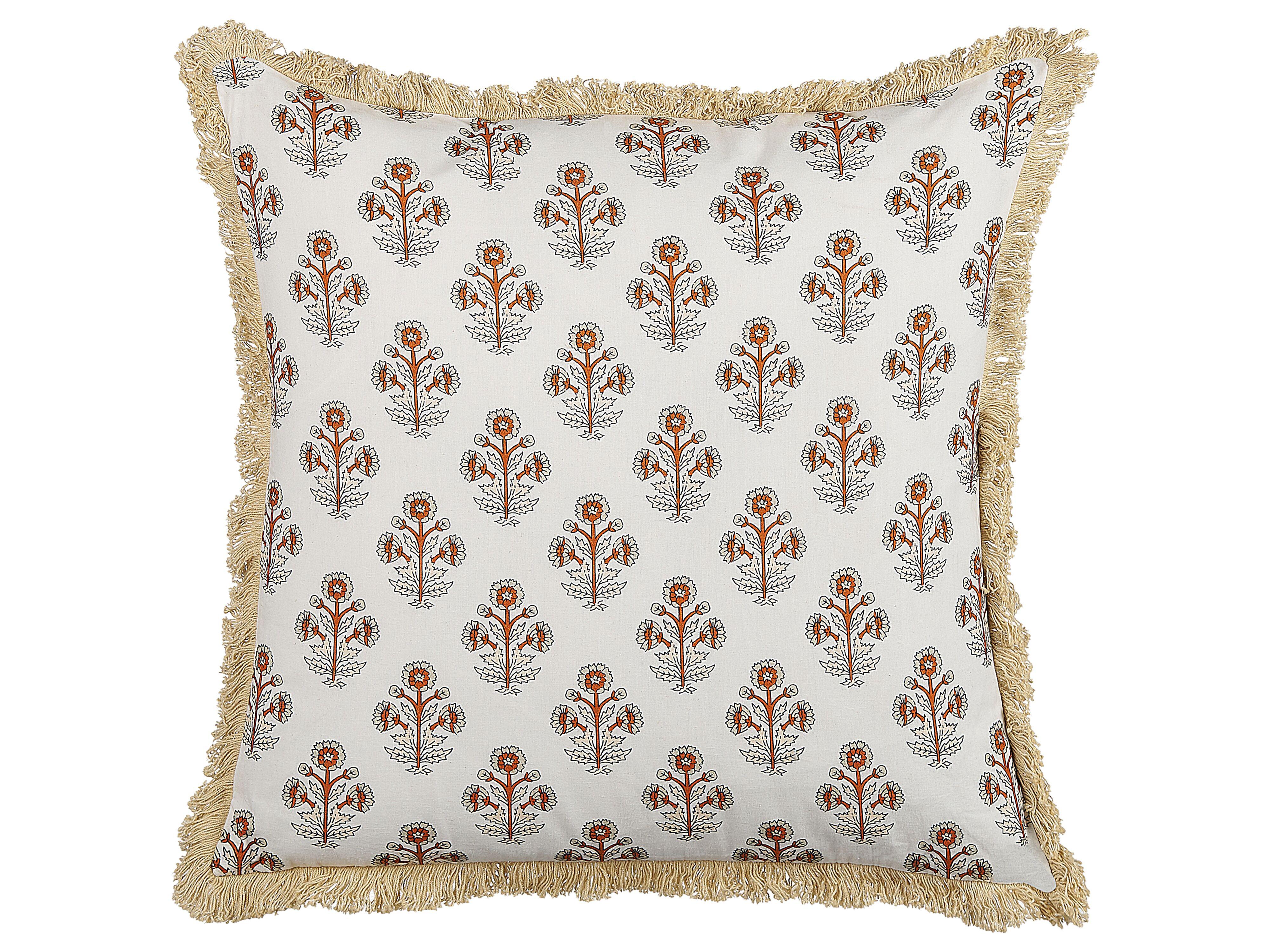 DEKOKISSEN Hellbeige 45/45 cm Omorika - Beige, Naturmaterialien/Textil (45/45cm) - Beliani