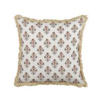 DEKOKISSEN Hellbeige 45/45 cm Omorika - Beige, Naturmaterialien/Textil (45/45cm) - Beliani