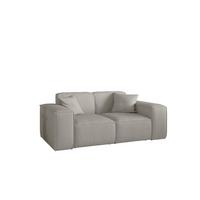 SOFA Celes Premium 2-sitzer Stoff Scala - Hellgrau, Holzwerkstoff/Textil (186/73/88cm) - Fun Möbel