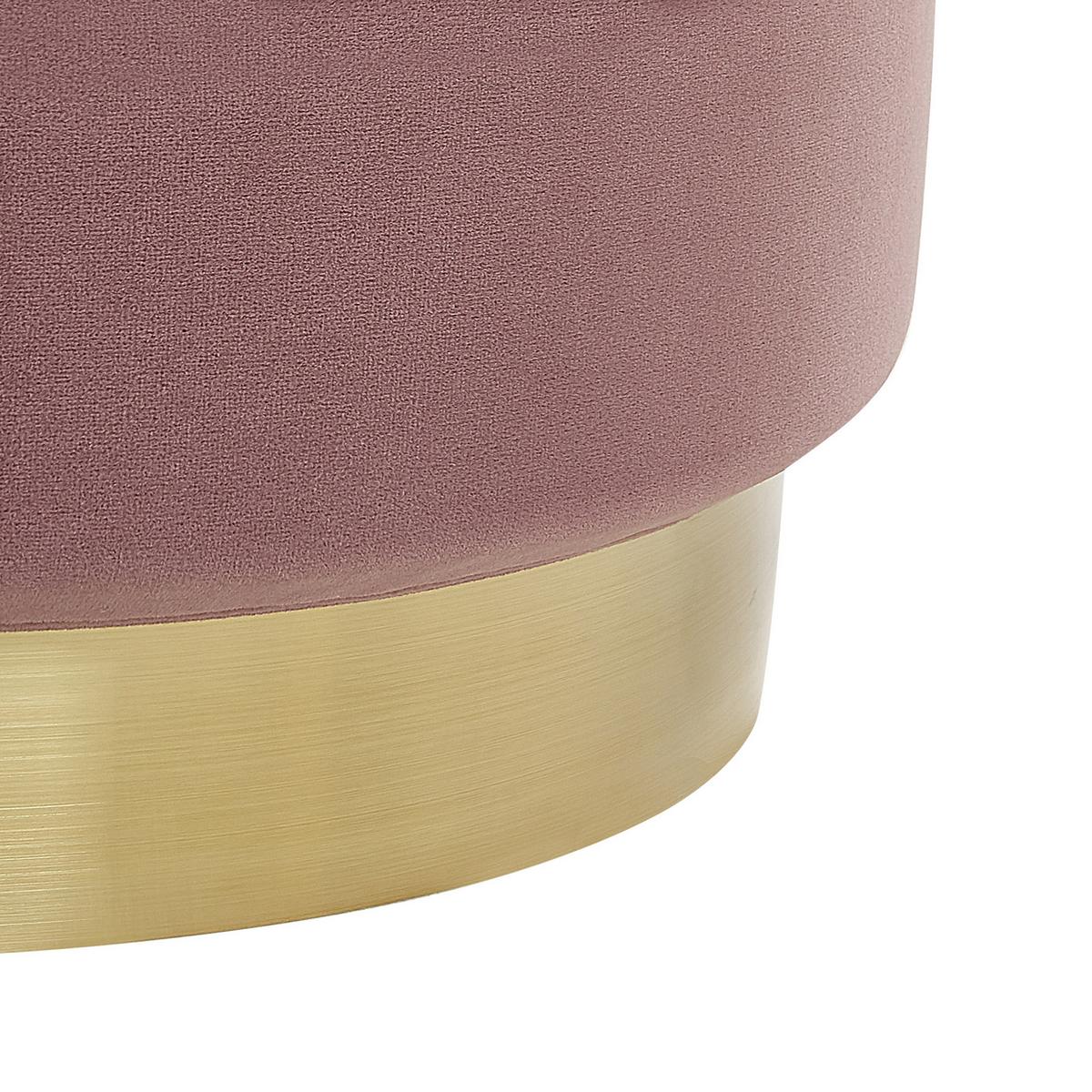 POUF Garland 40-33/40-33/44-38 cm - Pink, Textil (40/38/40cm) - Beliani