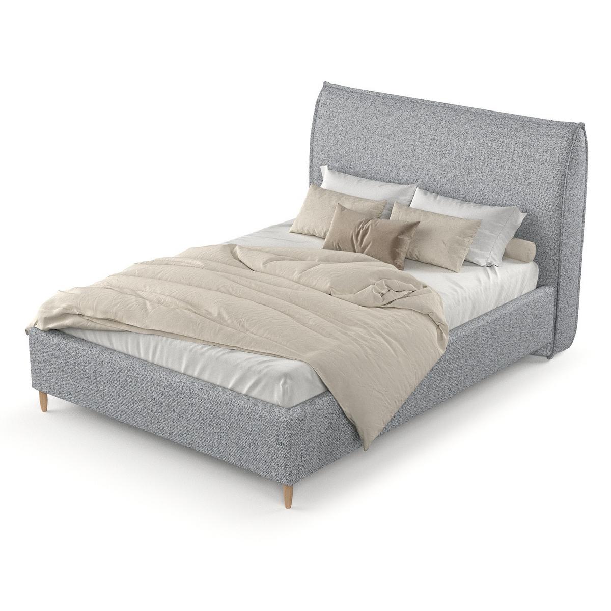 POLSTERBETT Mira 180/200 cm Grau im Riva Stoff - Naturfarben/Grau, Holz/Holzwerkstoff (180/200cm) - AltaBeds