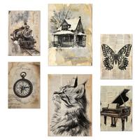 POSTER Set Mit 6 Vintage Lebens A3 & A4 Rahmenlos - Klar, Papier (29/3cm) - Nacnic