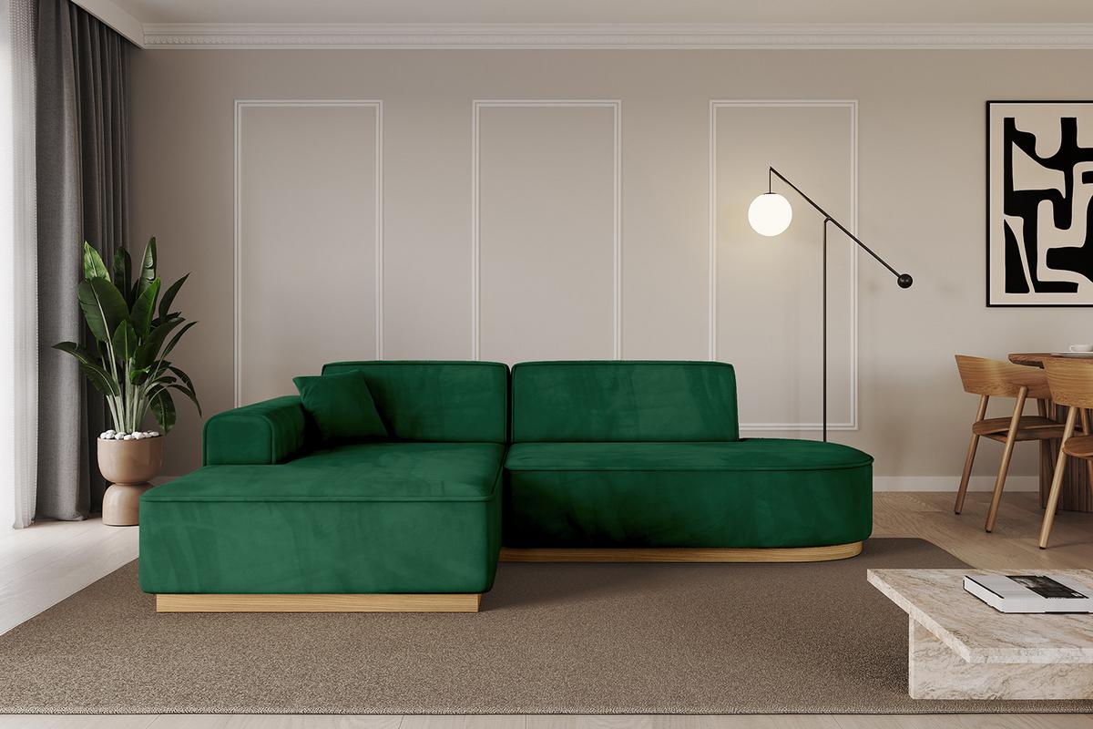 ECKSOFA Ottomane Links IREA-L1-v2 - 234x171x83 cm Grün - Grün, Holzwerkstoff/Textil (234/171cm) - ALTDECOR
