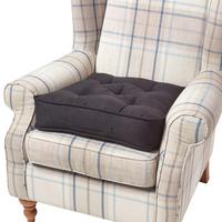 SITZKISSEN braun 50/50/10 cm – Sesselkissen, Velours - Schwarz, Textil (50/50/10cm) - Homescapes