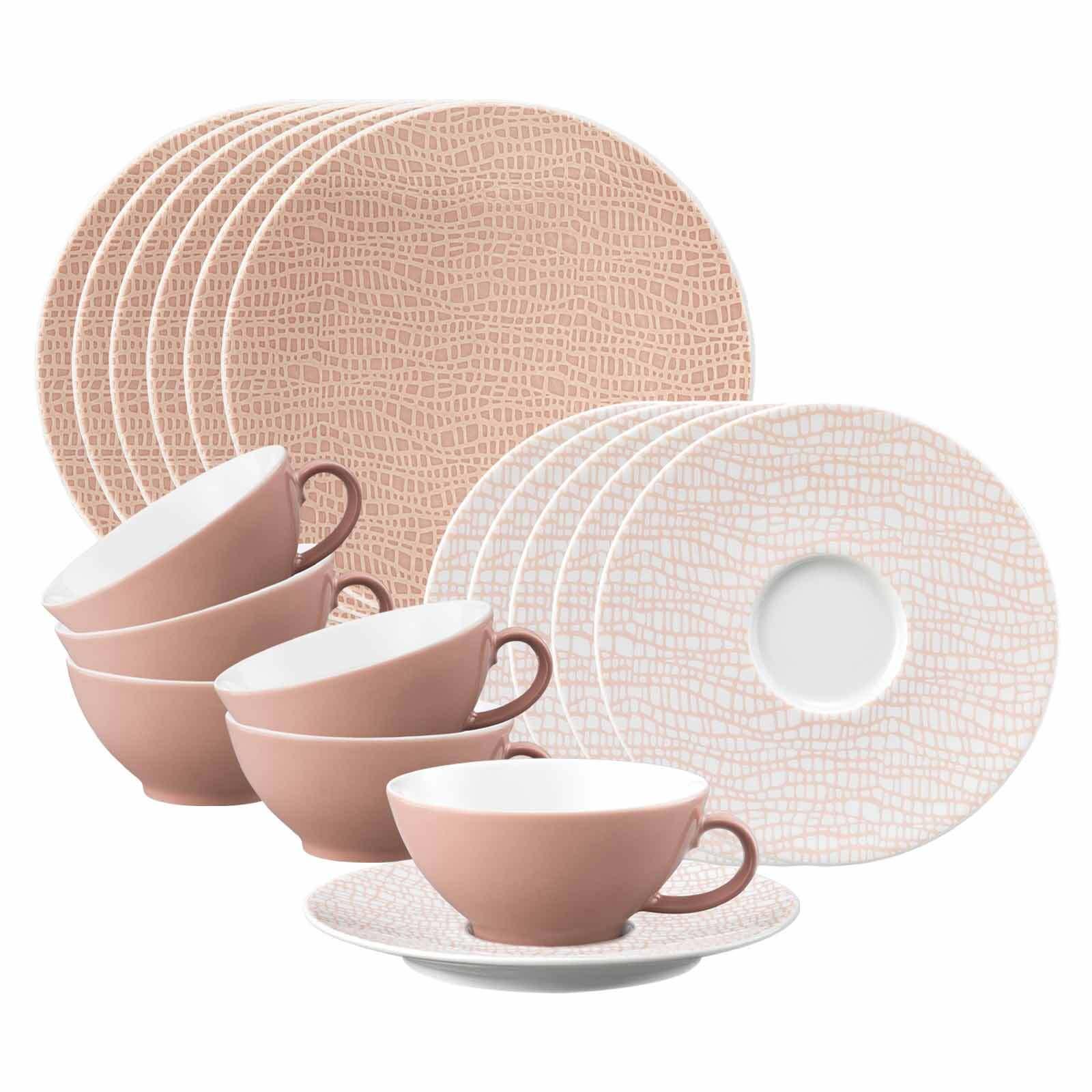 TEESERVICE Life Fashion Posh Rose 18-tlg. - Rosa, Keramik (2/2/2cm) - Seltmann Weiden