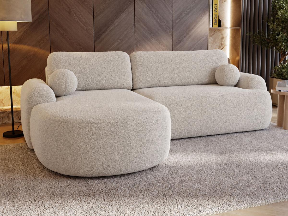 ECKSOFA Aurio Beige Links - Beige, Holz/Textil (177/261cm) - Graingold