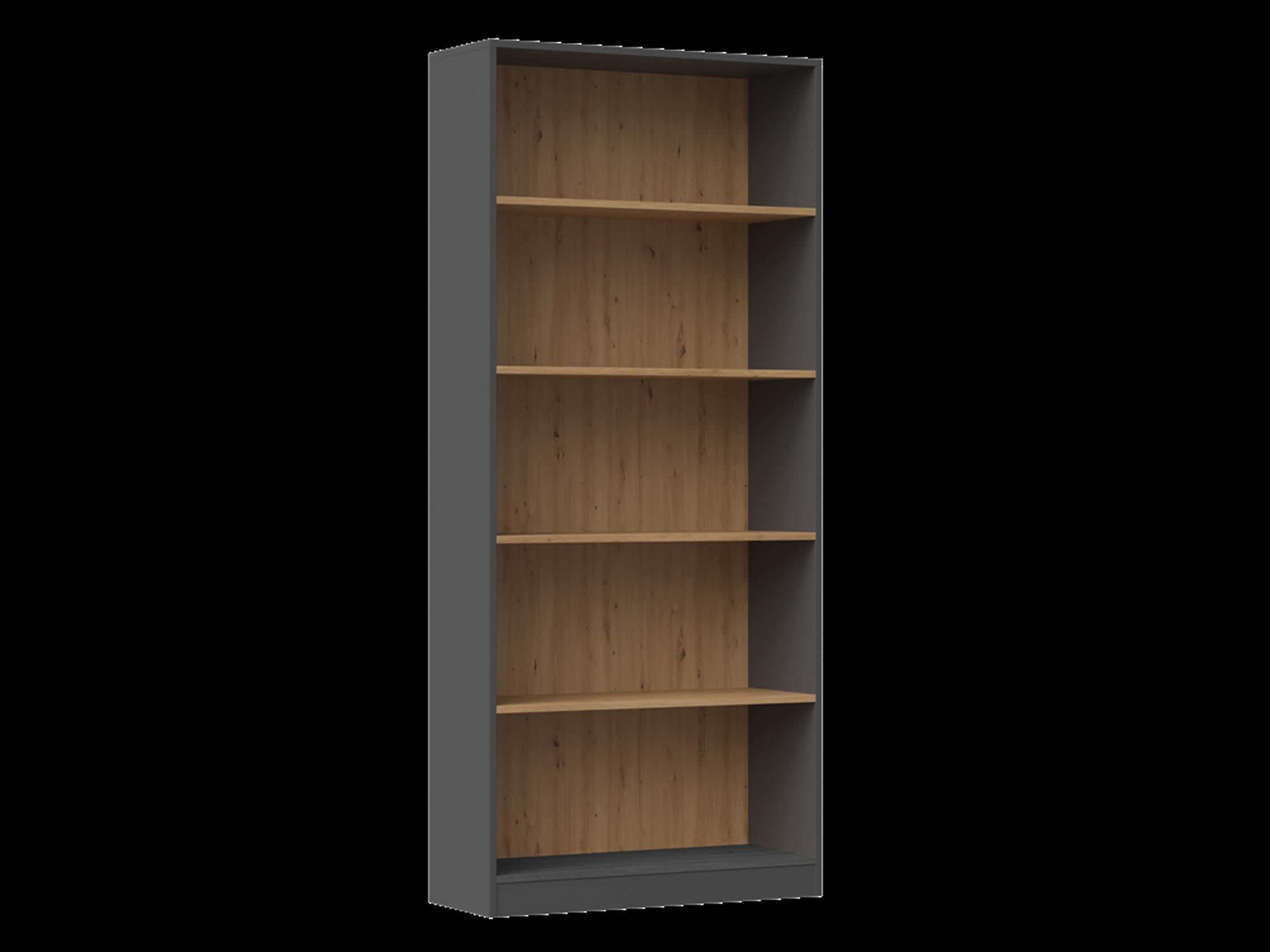 BÜCHERREGAL Anthrazit, Artisan 80/182/30 - Anthrazit, Holzwerkstoff (80/182/30cm) - RAUMHIRSCH FURNITURE