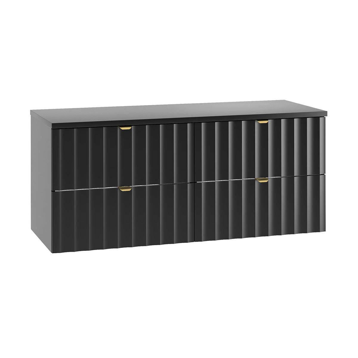 WASCHTISCHUNTERSCHRANK 120.6cm Lexa Schwarz - Schwarz, Holzwerkstoff (120.6/52.2/46.5cm) - Petits-meubles