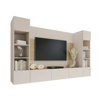 WOHNWAND Deromi I - Beige, Holzwerkstoff (260/150/38cm) - MIRJAN24