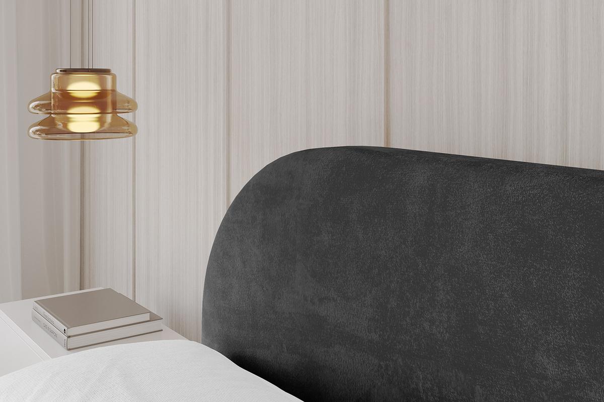 POLSTERBETT mit Bettkasten und Lattenrost, Boxbett ohne Matratze - TIVON-V1 180x200 Schwarz - Schwarz, Holzwerkstoff/Textil (180/200cm) - ALTDECOR