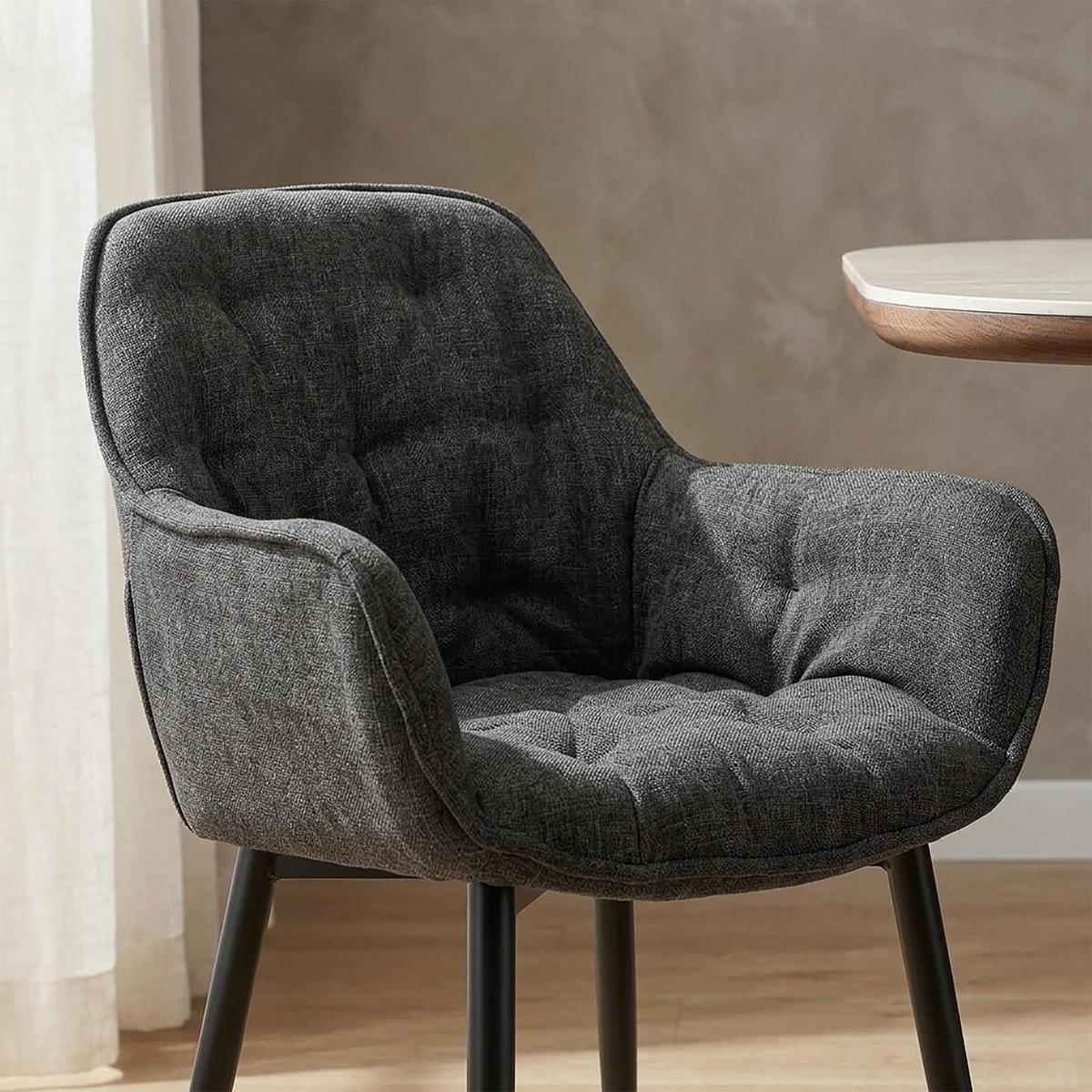 ESSZIMMERSTÜHLE ARDEN 2er-Set grau - Grau, Textil (47/81/60cm) - IDIMEX