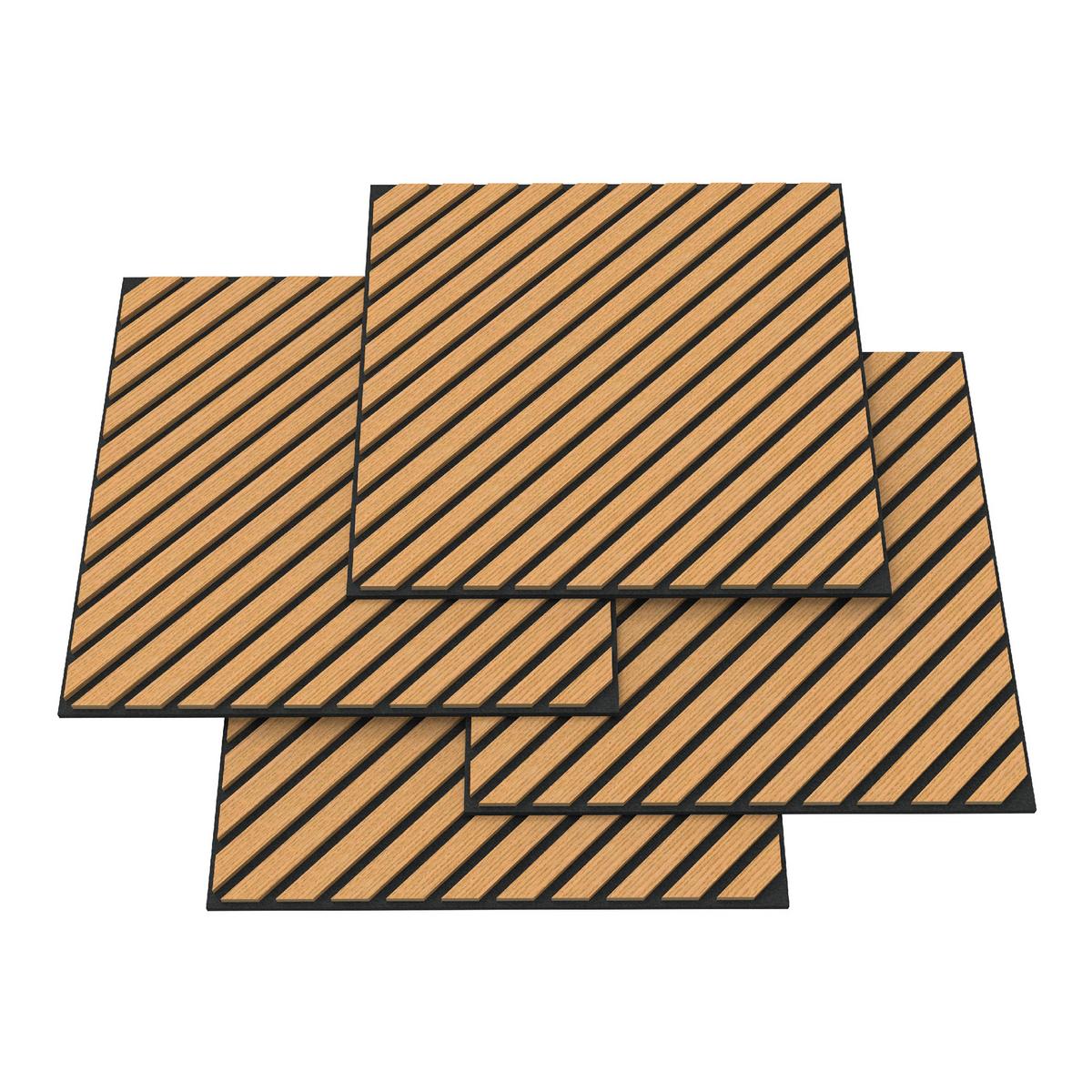 AKUSTIK WANDPANEEL-SET Vang 4-TLG. II - Sonoma Eiche, Holzwerkstoff/Kunststoff (60/60/2.1cm) - NEU.HOLZ