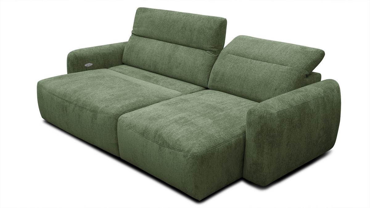 ECKSOFA NERO 4-Sitzer, dunkelgrün - Dunkelgrün/Schwarz, Holz/Textil (272/81/159cm) - Wozimo