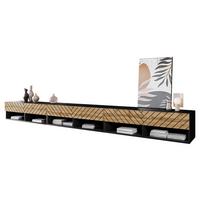 TV-LOWBOARD A300 MDF mit LED Beleuchtung - Eiche Wotan/Graphitfarben, Holzwerkstoff/Kunststoff (300/30/33cm) - MIRJAN24
