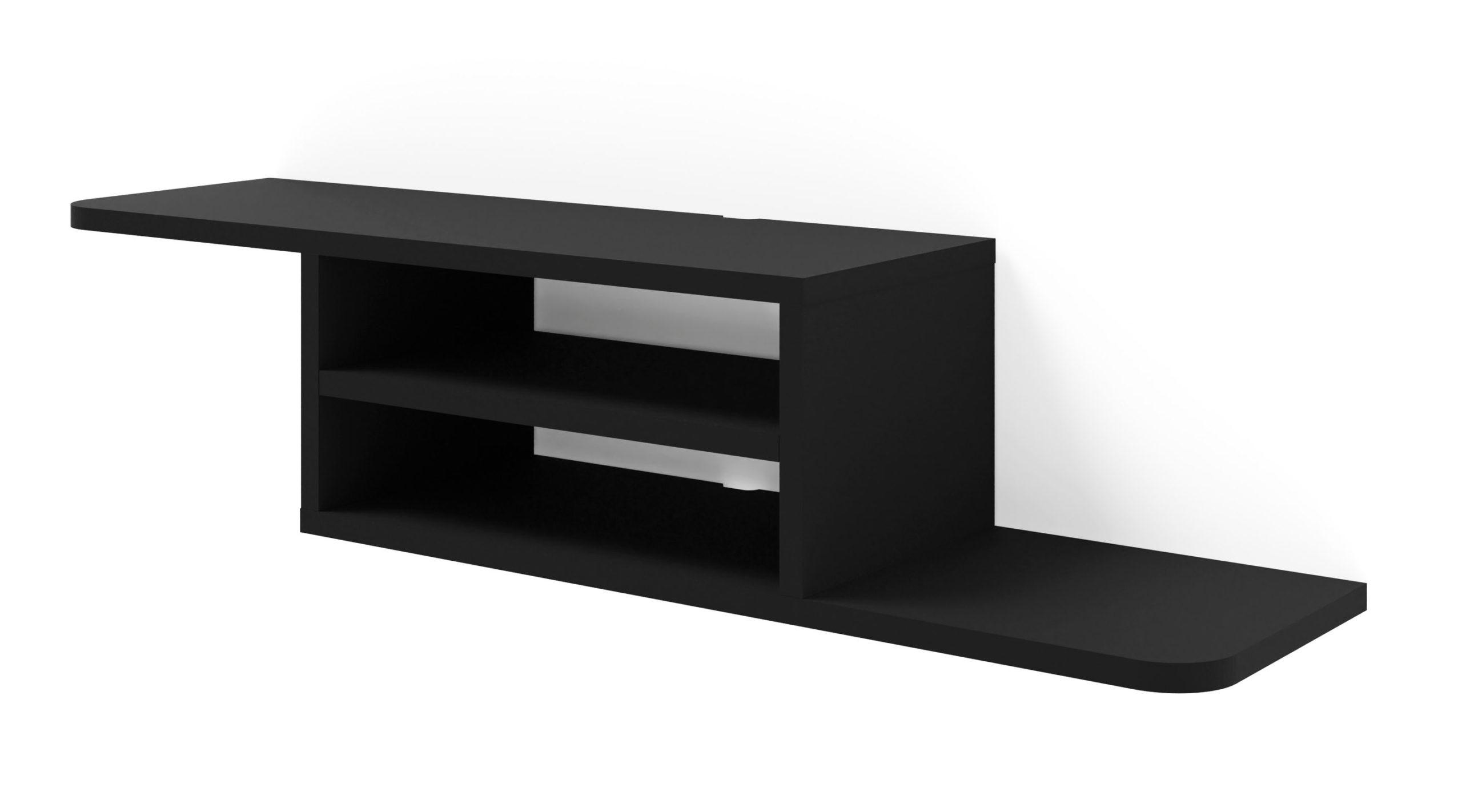 TV LOWBOARD Schwarz 90/20/22 - Schwarz, Holzwerkstoff (90/20/22cm) - RAUMHIRSCH FURNITURE