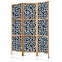 PARAVENT Japanischer 3-tlg 135x172 cm Koi Fische - Multicolor, Holz/Textil (135/172/3cm) - Muralo
