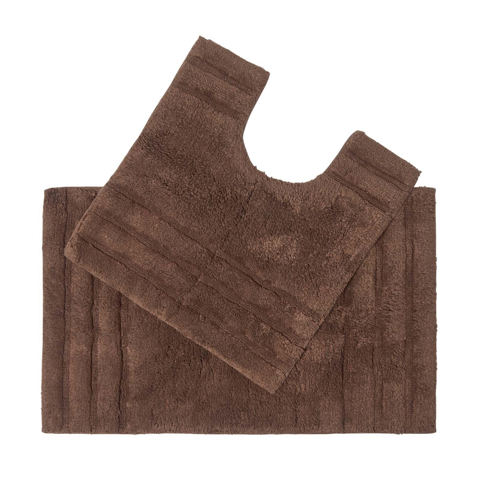 BADGARNITUR Spa Supreme 2-teilig, Baumwolle - Braun, Textil (50/80cm) - Homescapes