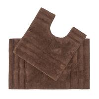 BADGARNITUR Spa Supreme 2-teilig, Baumwolle - Braun, Textil (50/80cm) - Homescapes