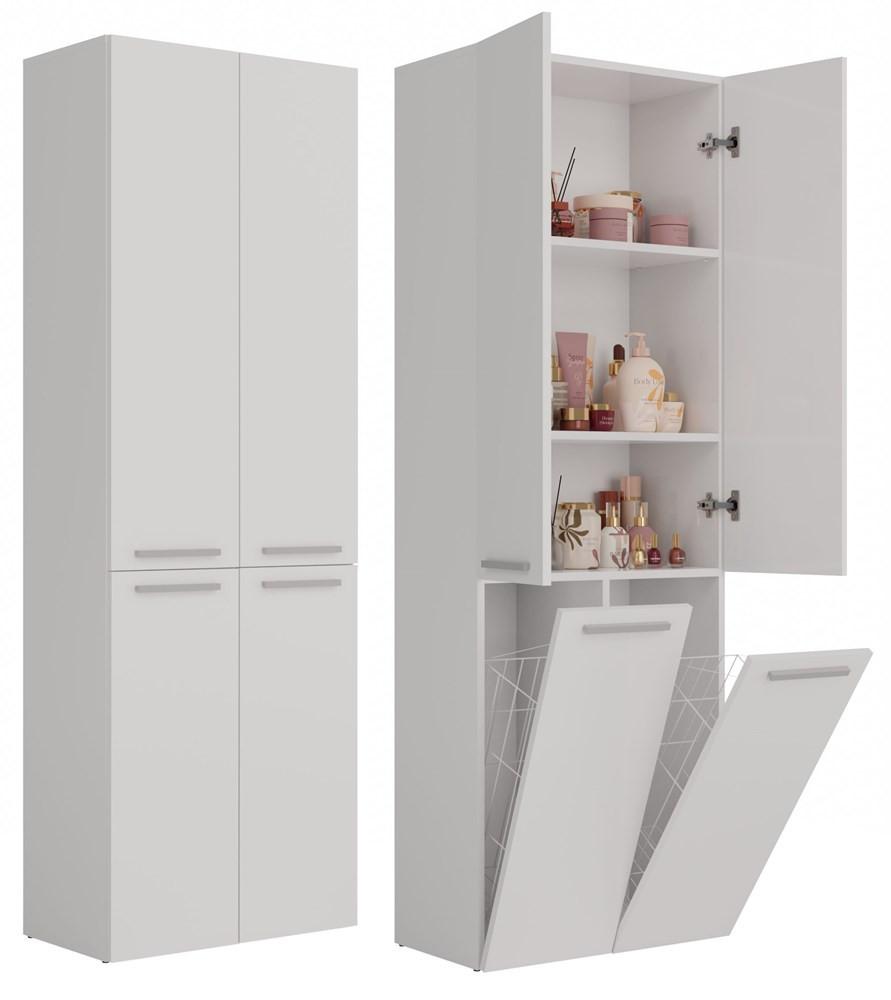 BADEZIMMERSCHRANK Weiß 60/174/30 - Weiß, Holzwerkstoff (60/174/30cm) - RAUMHIRSCH FURNITURE