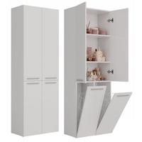 BADEZIMMERSCHRANK Weiß 60/174/30 - Weiß, Holzwerkstoff (60/174/30cm) - RAUMHIRSCH FURNITURE