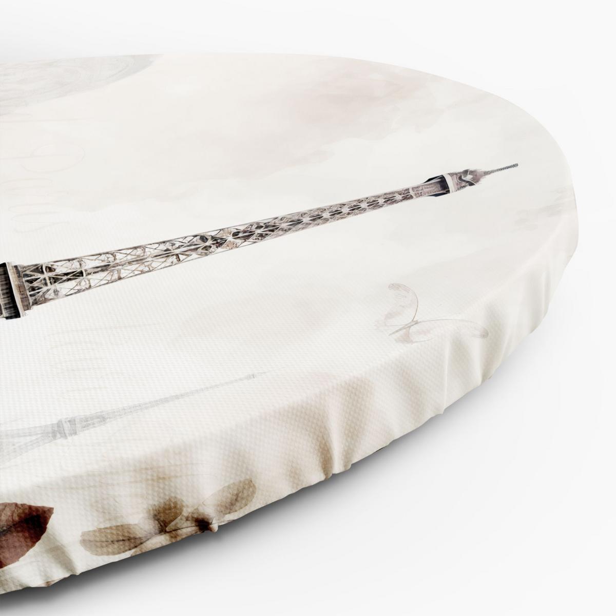 RUNDES BILD Beige 80/80 cm - Beige, Textil (80/80cm) - KUNSTLOFT