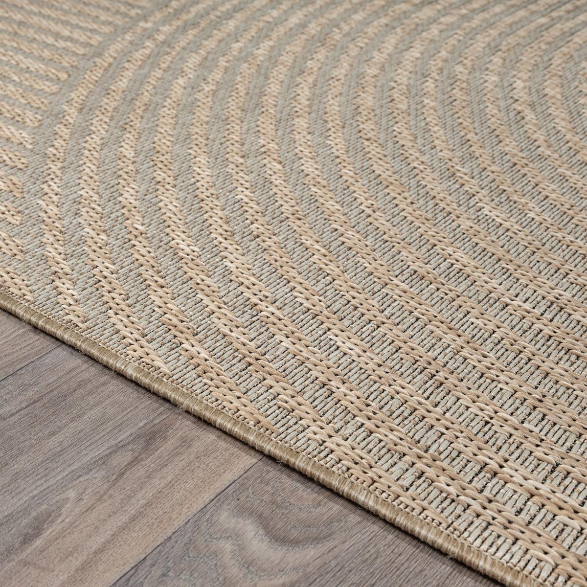 FLACHWEBTEPPICH Geometrisch BORNO Polypropylen Beige 200 x 280 cm - Beige, Textil (200/280cm) - KADIMA DESIGN
