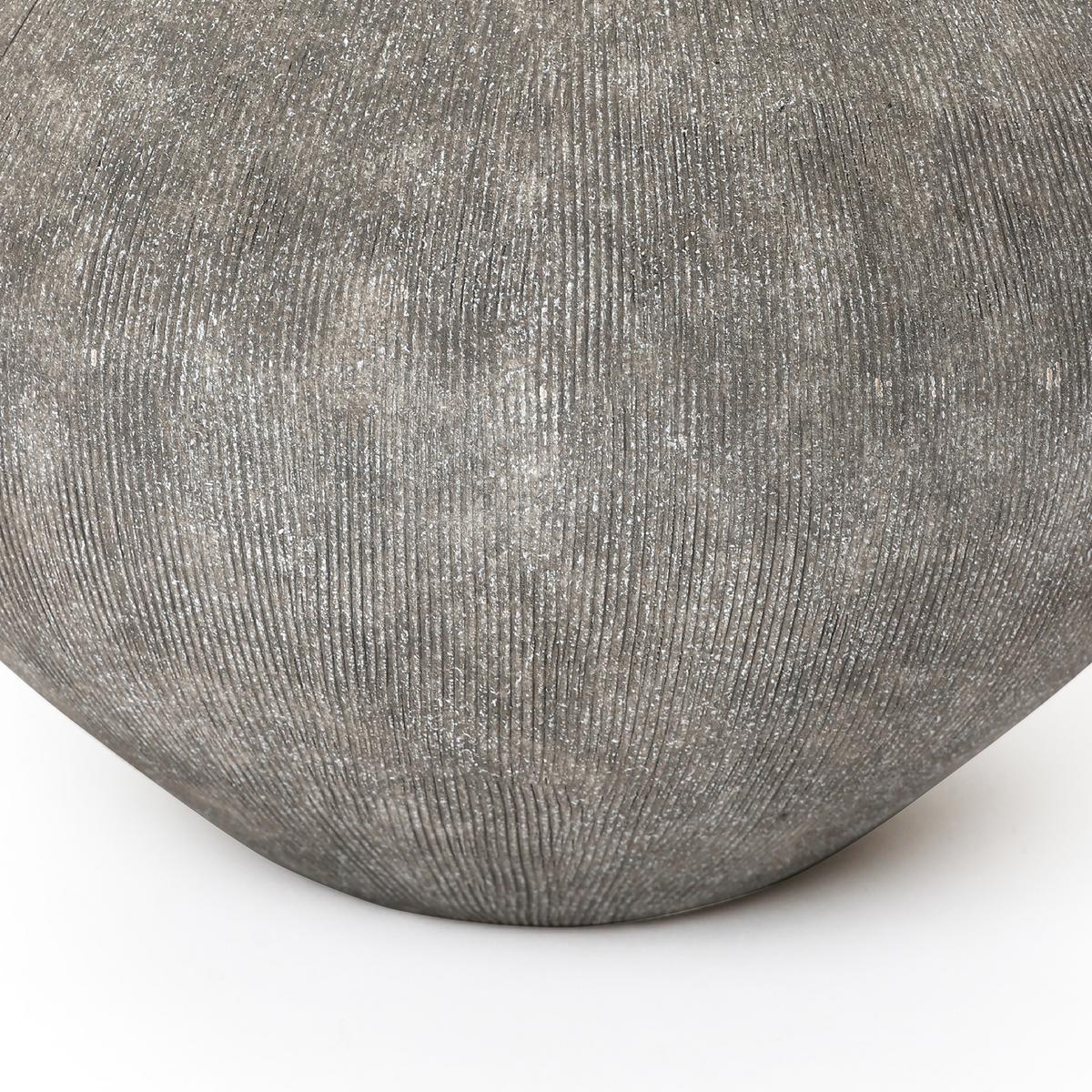KERAMIKVASE rund, in Erdtönen, H 23,5 cm - Grau, Keramik (23.5cm) - Hometopia