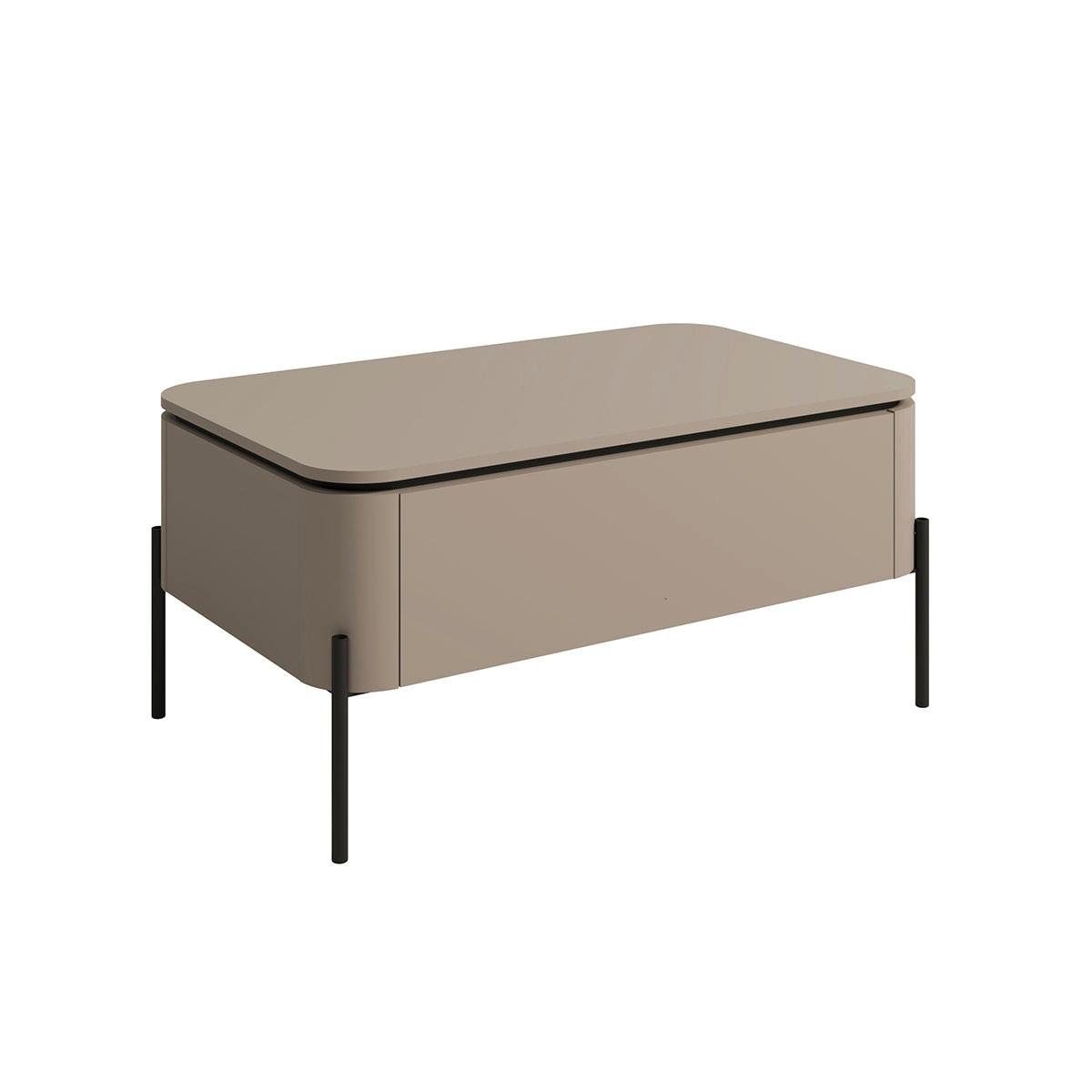 COUCHTISCH Taupe - Taupe, Holzwerkstoff (60/98/46.8cm) - Petits-meubles