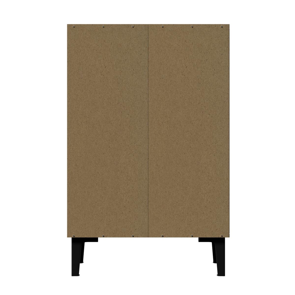 SIDEBOARD 60 cm in Natur Holz-Optik 2 Türen & schwarzes Metallgestell - Naturfarben, Holzwerkstoff (60/94/32cm) - Urban Meuble