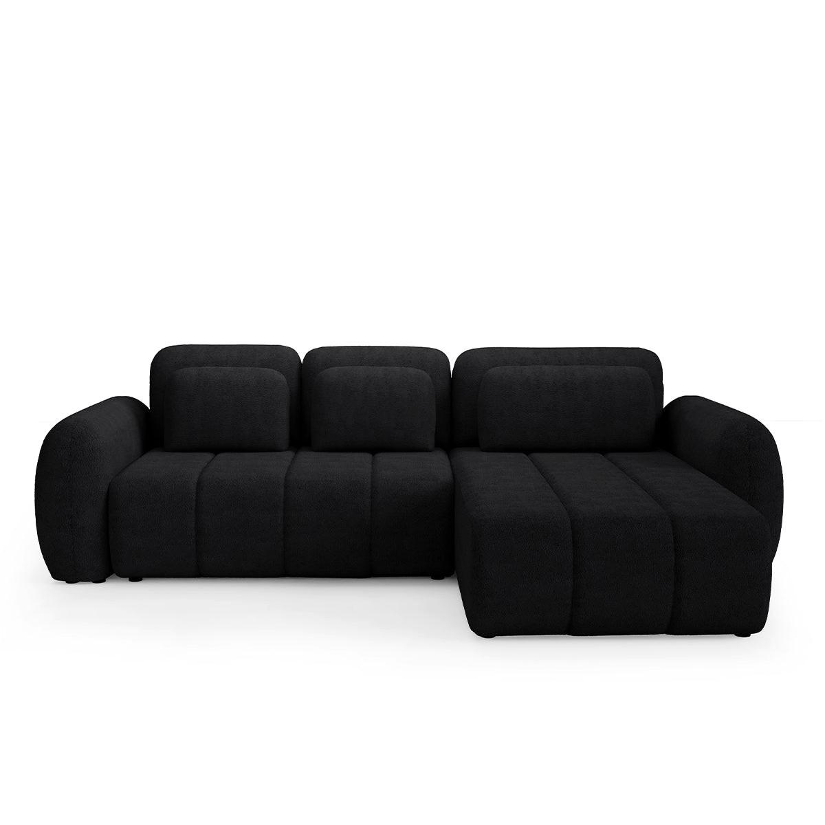 ECKSOFA Cesar 3 Sitzplätze Schwarz - Schwarz, Holz (304/190cm) - Petits-meubles