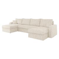 ECKSOFA Kris U Lux - Schwarz/Naturfarben, Holz/Kunststoff (304/140cm) - MIRJAN24