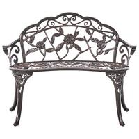 GARTENBANK Dunkelbraun Piura - Dunkelbraun, Metall (88/80/49cm) - Beliani