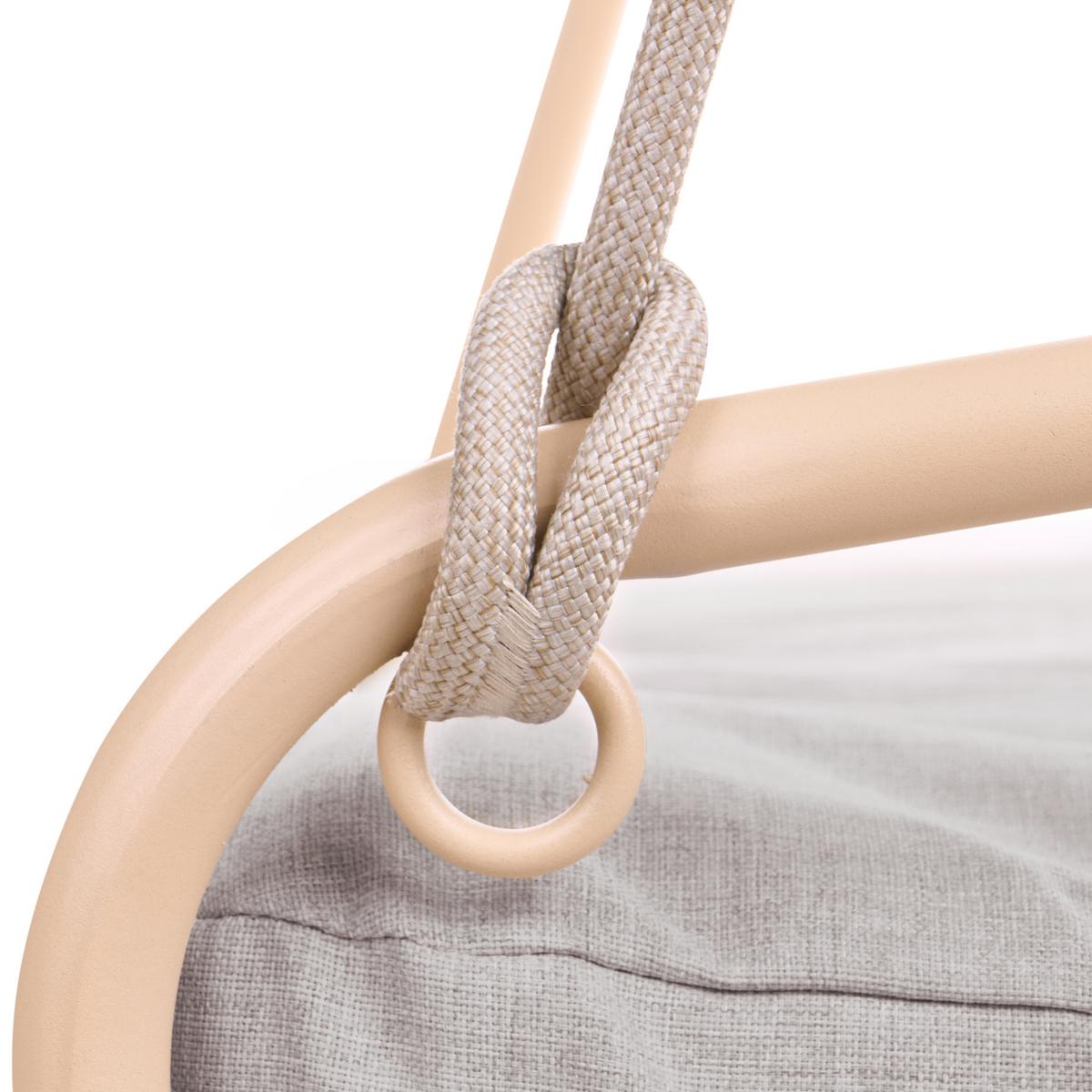 HOLLYWOODSCHAUKEL Metall Beige Norcia - Beige, Metall (172/156/119cm) - Beliani