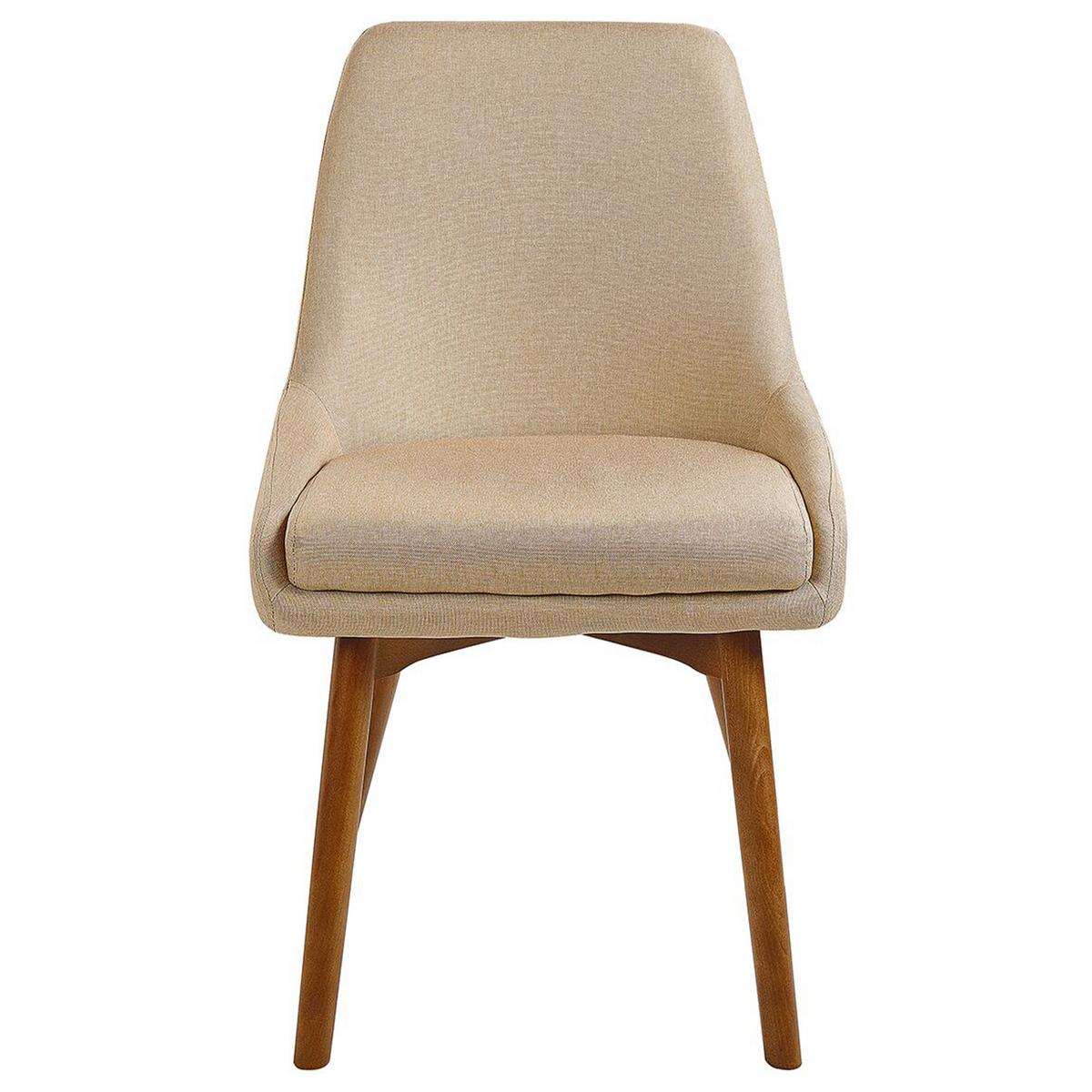 ESSZIMMERSTUHL 2er-Set Polsterbezug Beige Melfort - Beige, Holz/Textil (49/82/58cm) - Beliani