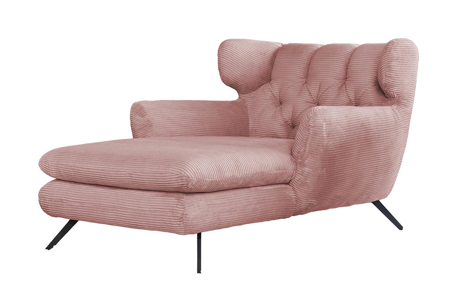 LONGSEAT CHAMRE Rosé Cord - Schwarz/Rosa, Textil/Metall (130/95/160cm) - KAWOLA
