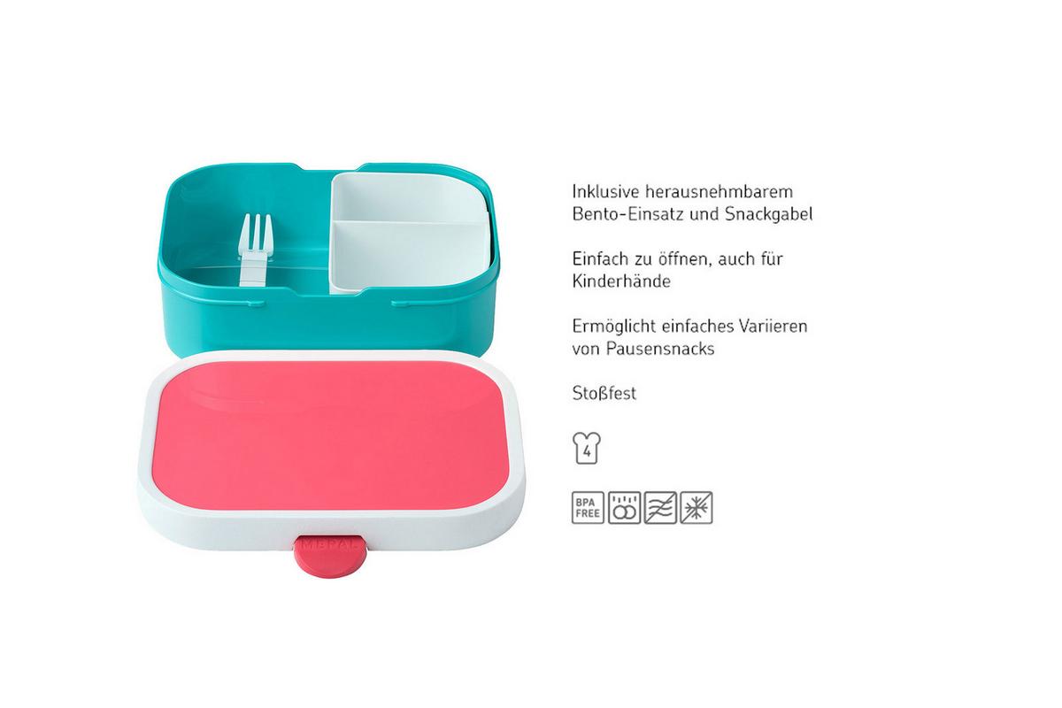 LUNCHSET (FLASCHE MIT KLAPPDECKEL) Campus Spiderman 600 ml + 750 ml 2-tlg. - Blau/Rot, Kunststoff (10.8/21.8/21.8cm) - Mepal