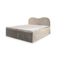 BOXBETT FLUVIA M 140x200 cm mit Matratze und Topper - Creme - Creme, Holz (140/200cm) - MASSENO