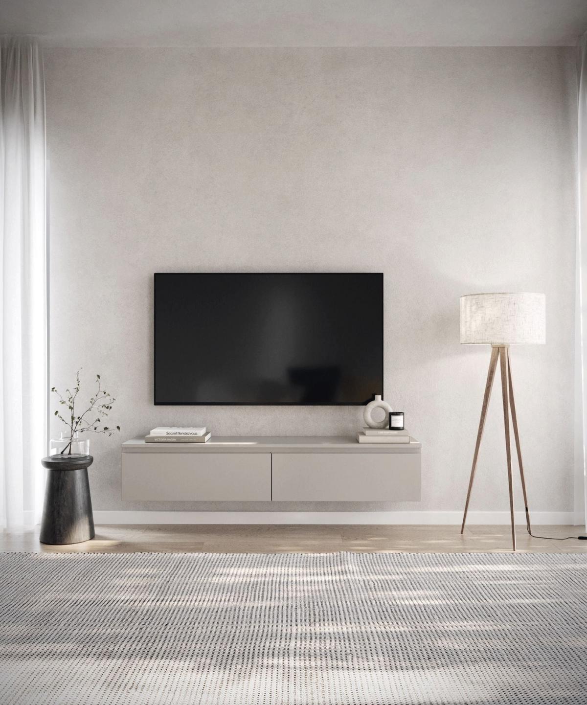 TV-LOWBOARD Bemmi Greige 150 cm - Kaschmir, Holzwerkstoff (150/28.4/31.8cm) - Selsey