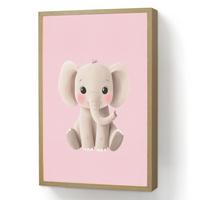 NACHTTISCHLAMPE MIT AKKU Elefant - Baby - Rosa - Cartoon 40x60 cm - Rosa, Holzwerkstoff (8/40/60cm) - OnlyWow
