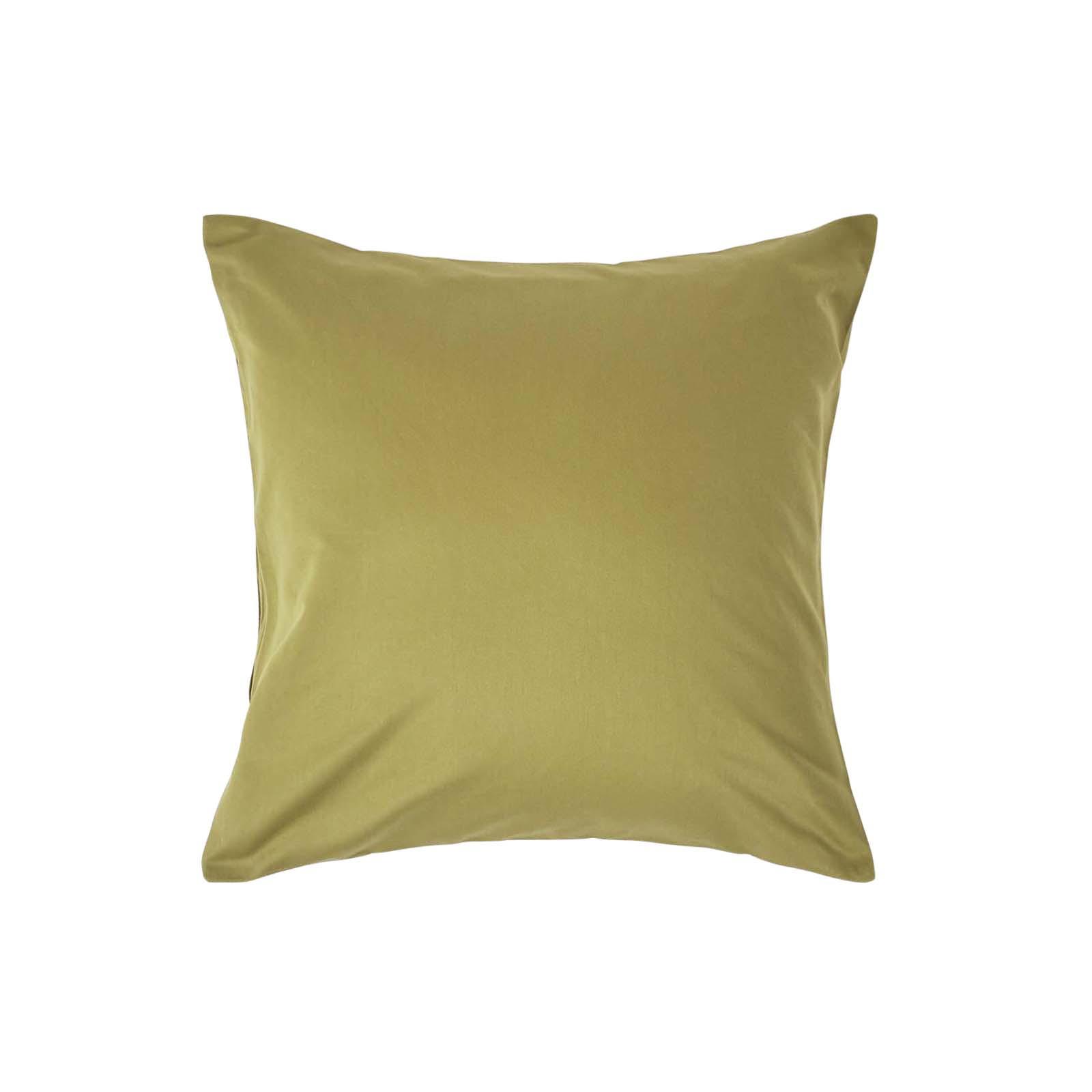 KISSENBEZUG Premium, Ägyptische Baumwolle, Fadendichte 1000 - Olivgrün, Textil (40/40cm) - Homescapes