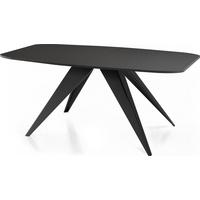 ESSTISCH Foster rechteckig ausziehbar, Schwarz 180-218/90/76 cm - Schwarz, Holzwerkstoff/Metall (90/220/76cm) - WFL GROUP