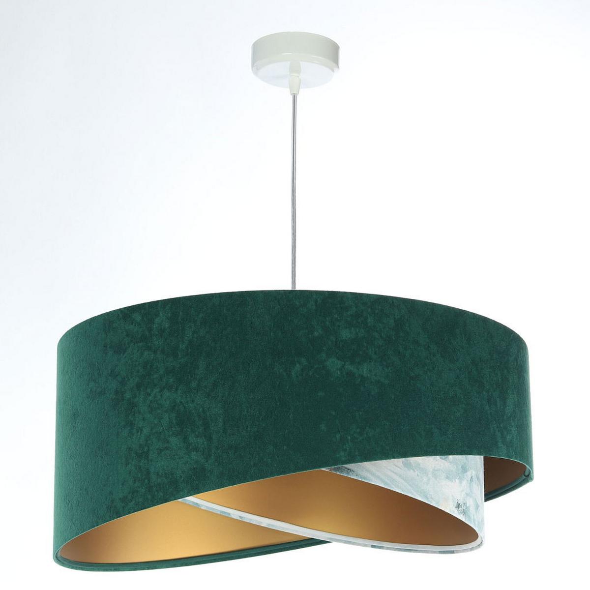 HÄNGELEUCHTE Grün 50/23 cm - Weiß, Kunststoff (50/1.3/23cm) - ONZENO