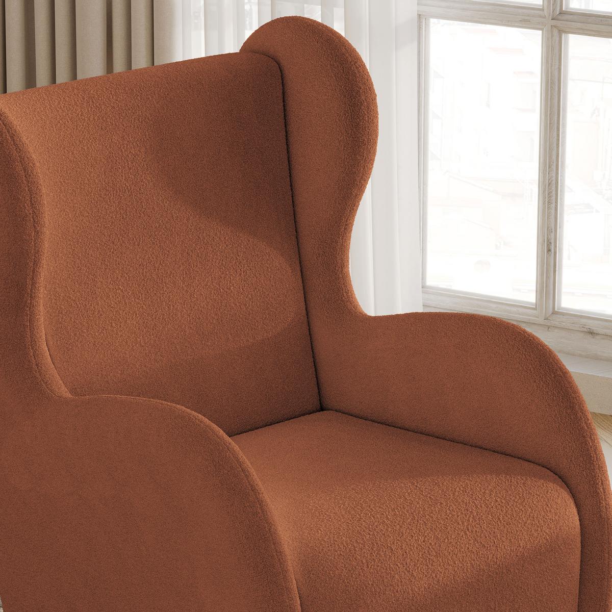 SESSEL MASTI Polstersessel Loungesessel ergonomisch, Orange - Orange, Holzwerkstoff/Kunststoff (74/100/86cm) - MASSENO